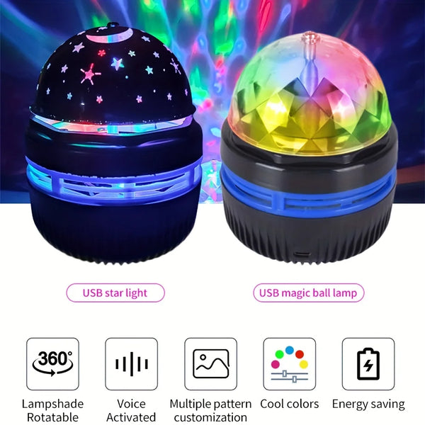 Starry sky Galaxy Lamp Projector LED Night Light Remote Control Sound Active 5v USB Charging 7 Mo...