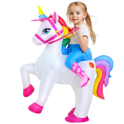 Inflatable Unicorn Costume Kids Unicorn Costume For Halloween Party Cosplay Blow Up Costume For Kids