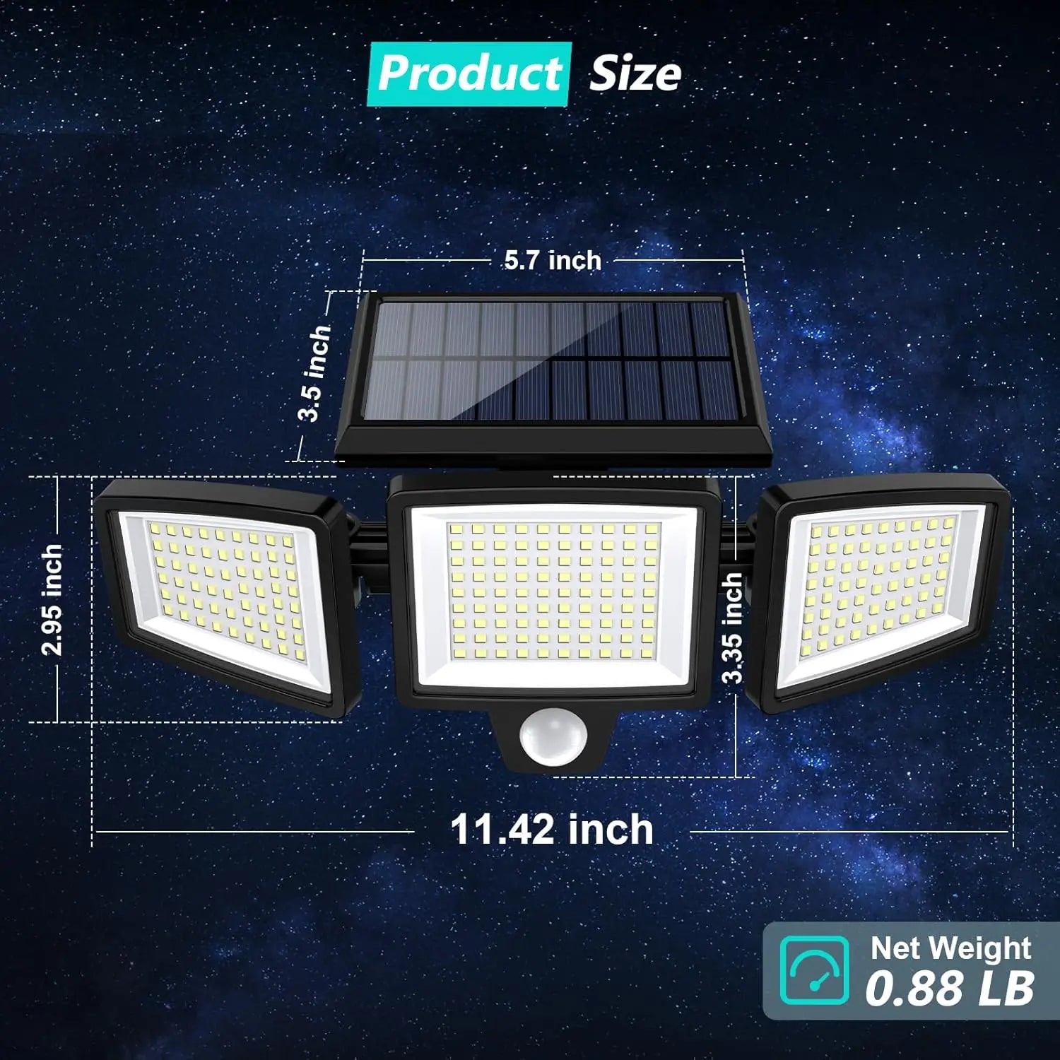Outdoor Waterproof Solar LED Light for Porches Garages Yard Entrances Secondary image
