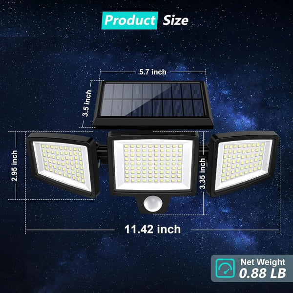 Outdoor Waterproof Solar LED Light for Porches Garages Yard Entrances