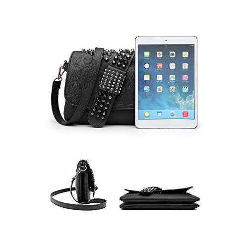 Punk Skull Rivet PU Leather Crossbody Shoulder Bag