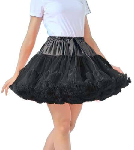 Women's High-Waist Mesh Tulle Petticoat Underskirt — Fluffy Ballet Tutu
