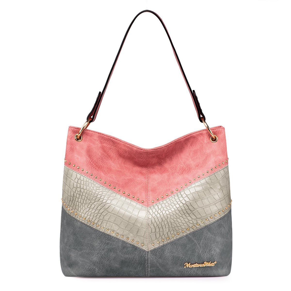 Hobo Shoulder Handbag with Back Pocket