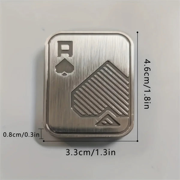 Metal Poker Card Fidget Slider – Haptic Coin Toy