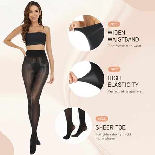 Shimmery Sheer Pantyhose – 2 Pairs