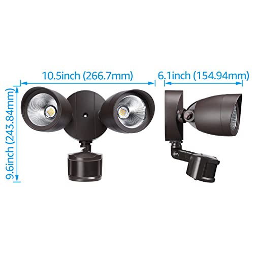 Dusk-to-Dawn Motion Sensor LED Flood Light