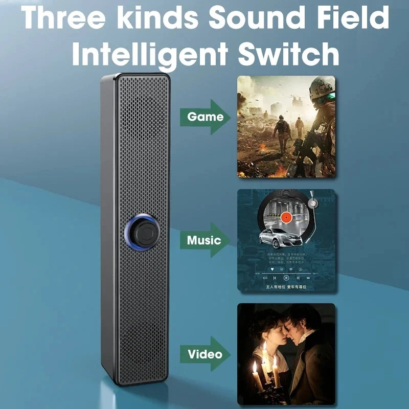 Portable Bluetooth Soundbar for PC, TV & Desktop