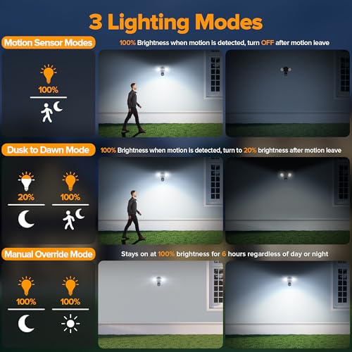 Ume LED Security LED Light for Outside, Garage, Yard (black)