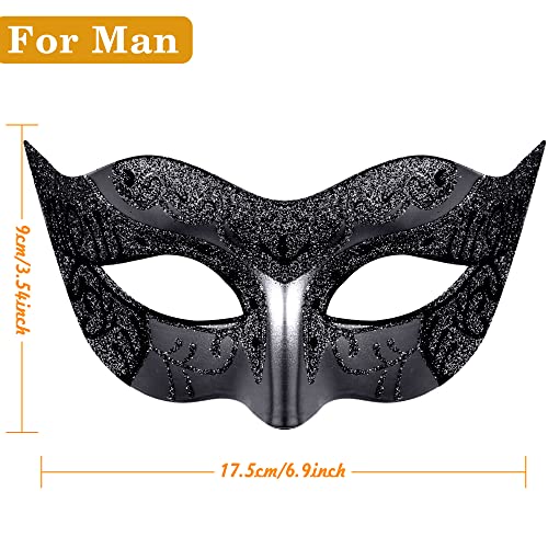 SIQUK Couple Masquerade Masks Set Venetian Party Mask Costume Mask