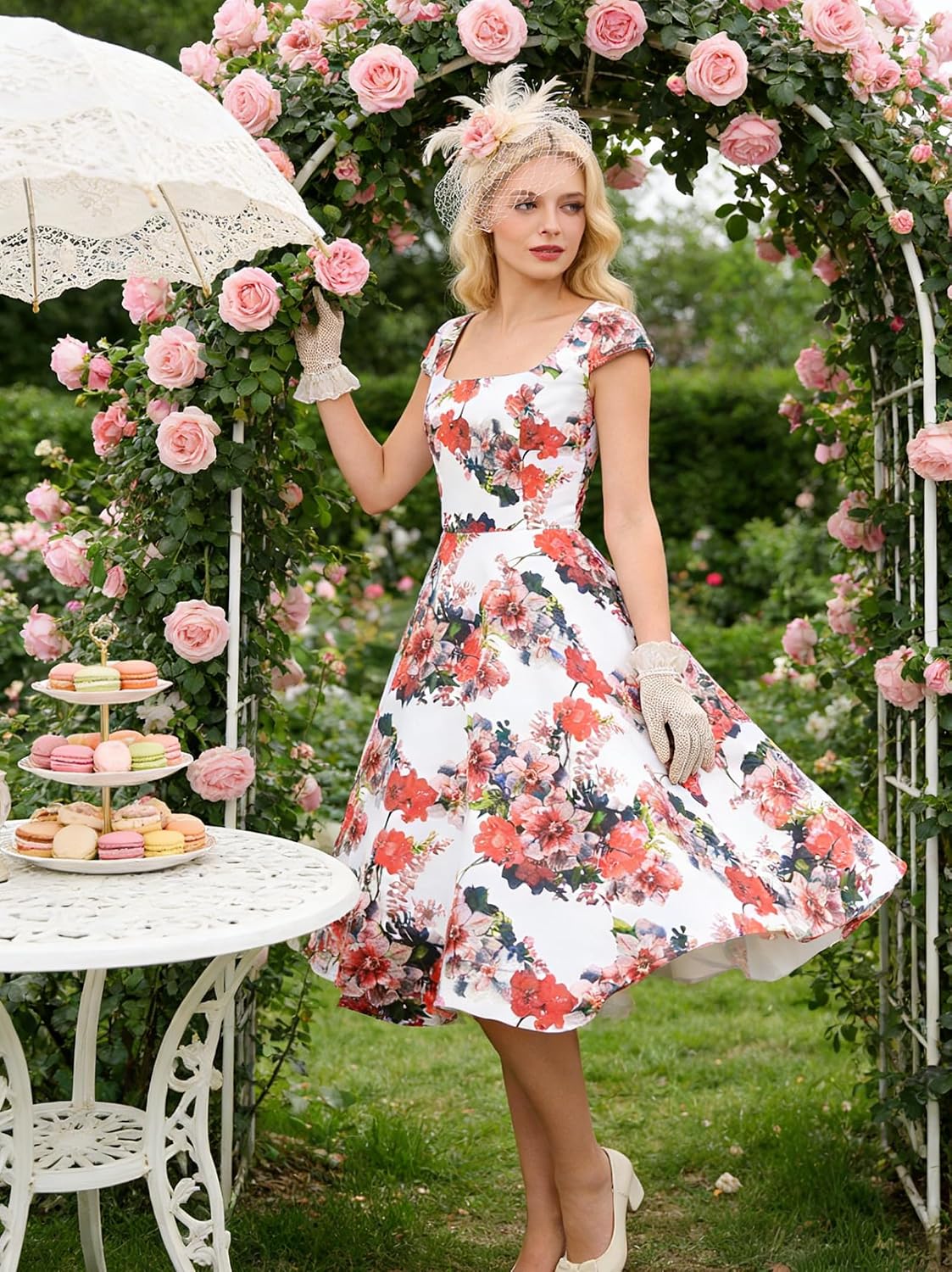 Women's Cocktail Dress 1950s Retro Swing Dress