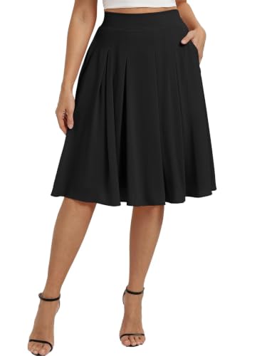 Belle Poque Women Pleated A Line Skirt Below Knee Length Main image