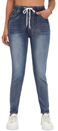 Women’s Curvy High Rise Skinny Jeans Comfy Stretch Classic Jeans Pants