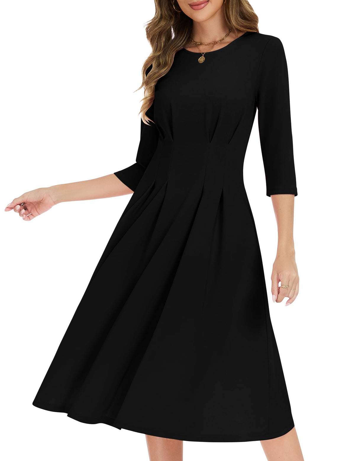 Vintage 1940s–50s A-Line Cocktail Dress with Pockets