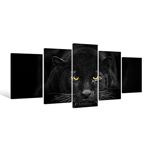 Black Panther 5-Piece Modern Canvas Wall Art