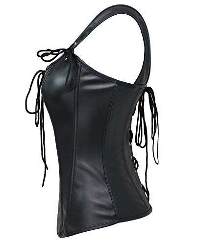 Renaissance Steampunk Faux Leather Bustier Corset