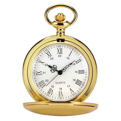 Smooth Vintage Pocket Watch with Chain