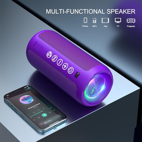 Ortizan 24W Bluetooth Speaker with LED Lights – 30H Battery