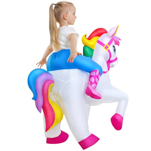 Inflatable Unicorn Costume Kids Unicorn Costume For Halloween Party Cosplay Blow Up Costume For Kids