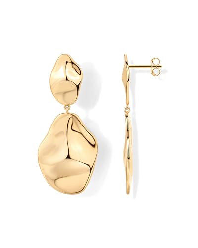 PAVOI 14K Gold Plated Teardrop Statement Drop Dangle Earrings for Women Main image