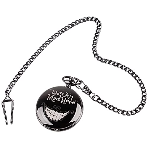 Smooth Pocket Watch Alloy Steel Quartz Roman/Arabic Numerals with 37cm