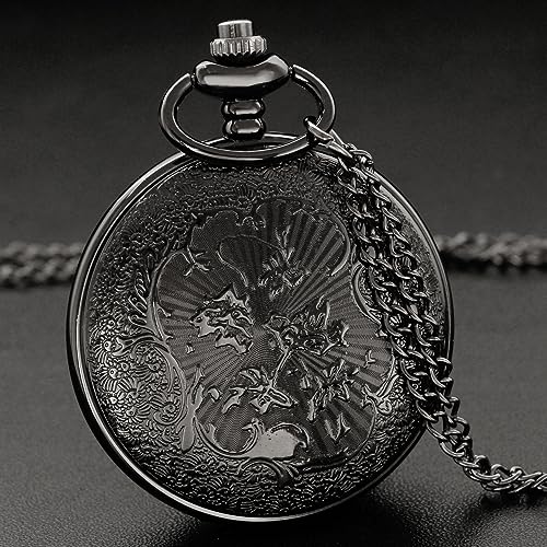 Nostalgia Movie Theme Design Alloy Quartz Pocket Watch with Necklace C