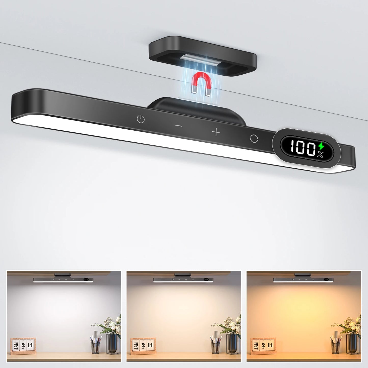 Willed 5w Dimmable Night LED Light With 2500mah Rechargeable Under Cabinet for Closet Bedside Desk