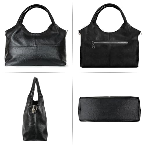 Medium Vegan Leather Satchel-Tote for Women