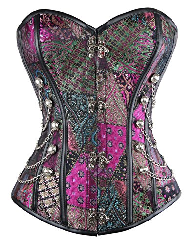 Gothic Corset Bustier with Chain Detail Main image
