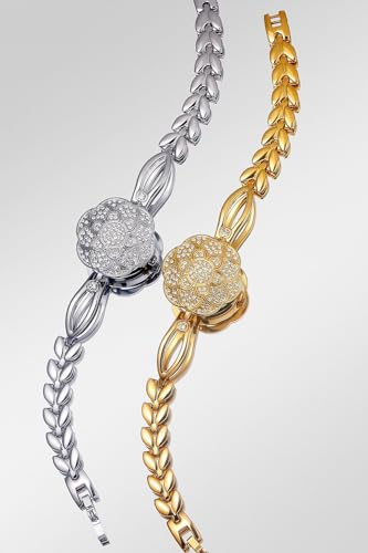 ADSBIAOYE Elegant Women's Watch Flower-Shaped Diamond flip Fashion Lux