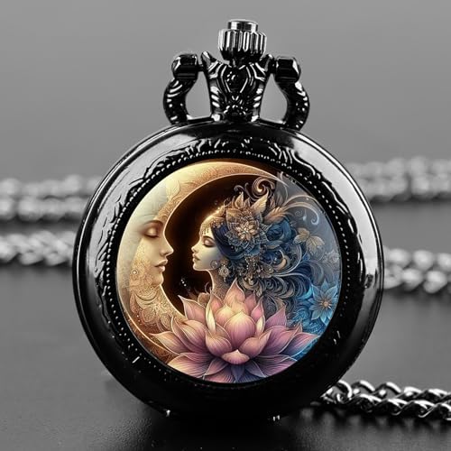 Vintage Pocket Watch for Women Men Graphic Animal Design Quartz Pocket Secondary image