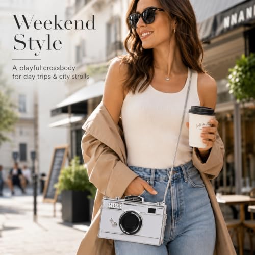 Camera-Shaped Casual Crossbody Shoulder Handbag — Whimsical Retro Punk Style