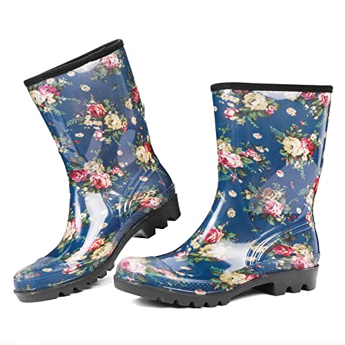 Women's Wide Calf Waterproof Rain Boots – Seamless Pvc Boots Main image