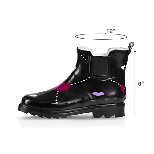 Womens Ankle Rain Boots - Ladies Waterproof Winter Spring