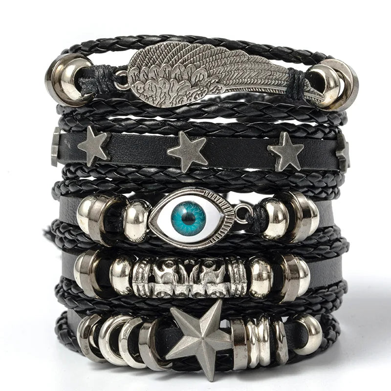 5 Piece Bracelet Gothic Adornment Bracelets