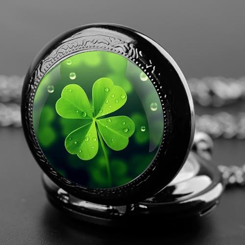 Vintage Pocket Watch for Women Men Graphic Animal Design Quartz Pocket