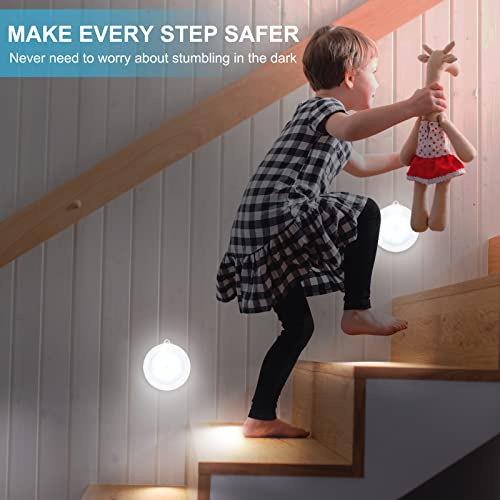 Mlambert 4 Pack Motion Sensor LED Night LED Light for Stairs, Cabinet, Cool White