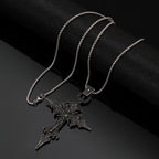 Skull Cross Necklace In Silver