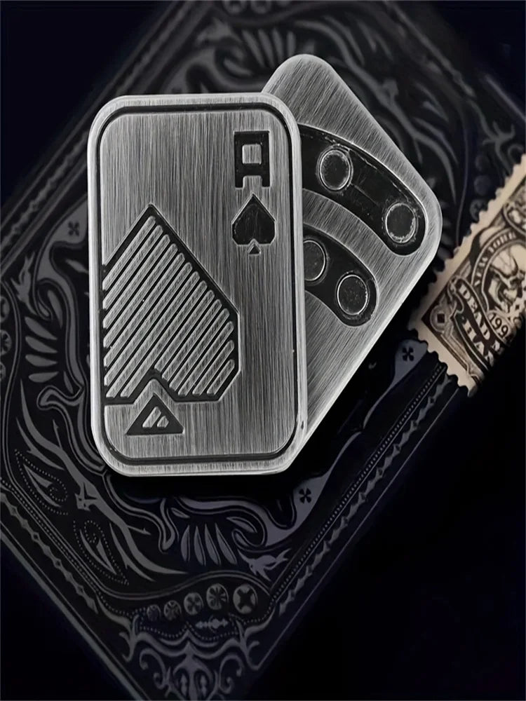 Metal Poker Card Fidget Slider – Haptic Coin Toy