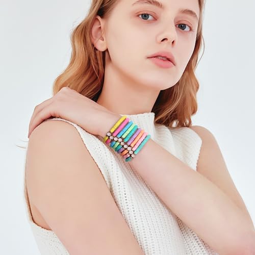 JIASHUYEYE Party Favors for Kids Ages 8-12, Colorful Preppy Friendship Bracelet Set for Girls, Birthday Goodie Bags and Classroom Prizes