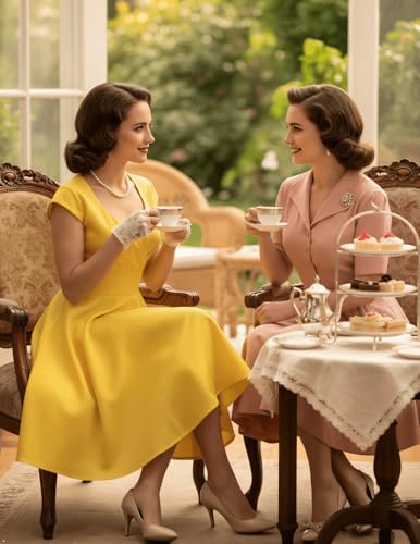 Bbonlinedress Women Short 1950s Retro Vintage Cocktail Party Swing Dresses