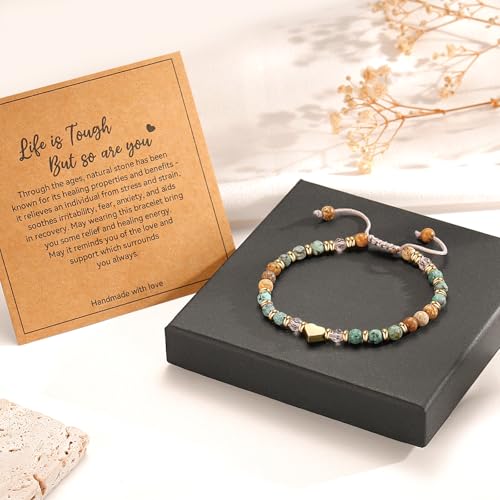 yupoxiu Natural Stone Bracelets - Inspirational Birthday Gifts for Women