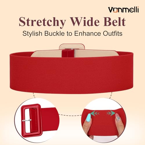 Stretchy Wide Women Belts Elastic Vintage Belts for Women Fashion Ladies Waist Belt for Dress