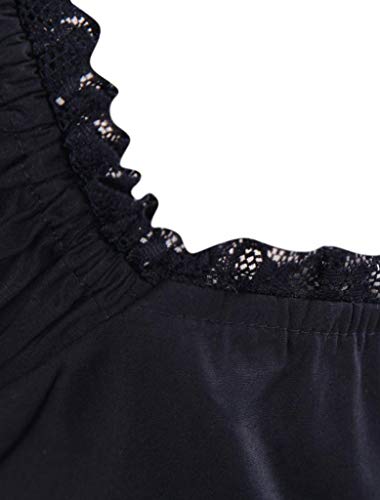 Womens Classic Black Layered Lace-up Goth Lolita Dress