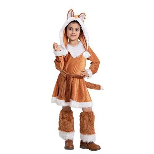 Spooktacular Creations Halloween Fox Costume for Girls, Kids Fox Costume Child for Halloween Dress Up, Jungle-themed Party Secondary image