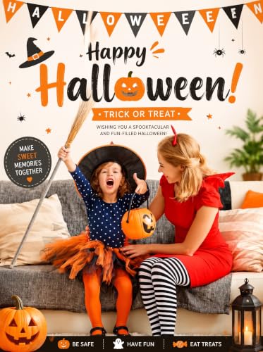 SATINIOR 3 Pairs Halloween Striped Thigh High Socks, Knee High