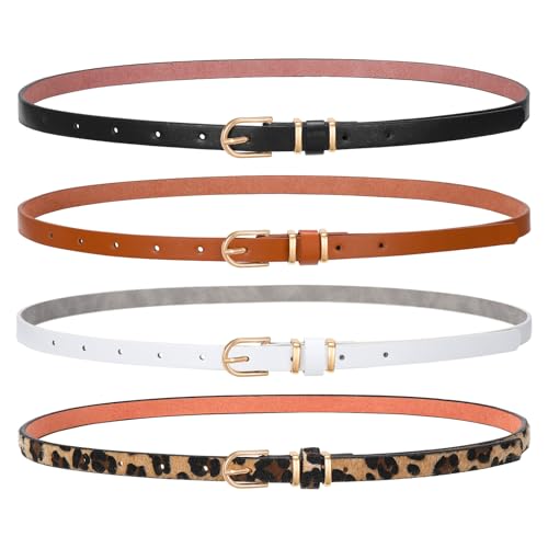 4 Pack Women Belt With Gold Alloy Buckle Main image