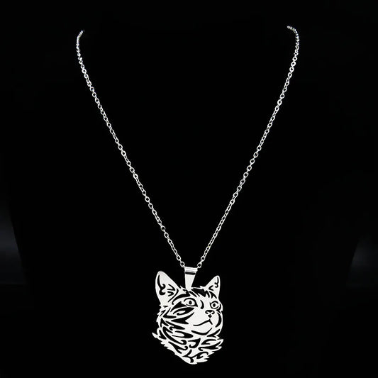 Cat Silhouette Necklace - Feline Spirit Jewelry