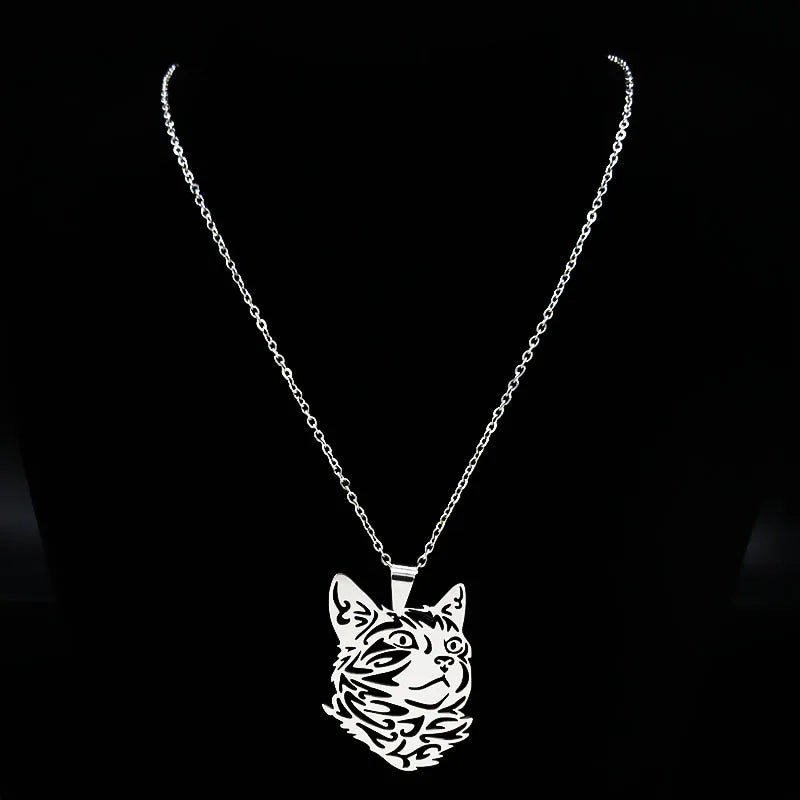 Cat Silhouette Necklace - Feline Spirit Jewelry Main image