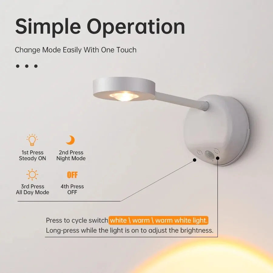 Night LED Light Wireless USB LED for Kitchen Bedroom Mural Living Room Sensor Wall Lamp Indoor Li...