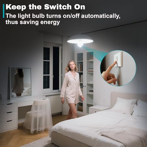 4-pack Motion Sensor Light Bulbs, 12w(100w Equivalent) e26 a19 Security LED Bulb Outdoor/indoor, ...